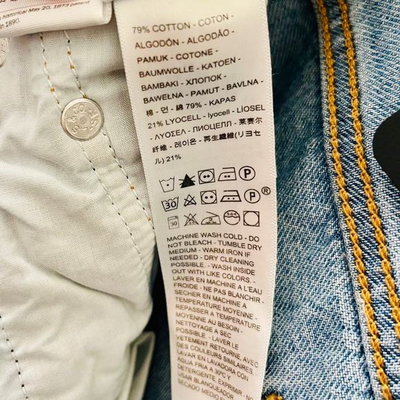 Levis Premium Ribcage Straight Ankle Jeans Women 27x27 In the Middle Blue Denim - Picture 9 of 14